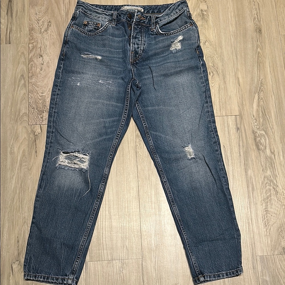 Distressed Blue Topshop Jeans Sz 24
